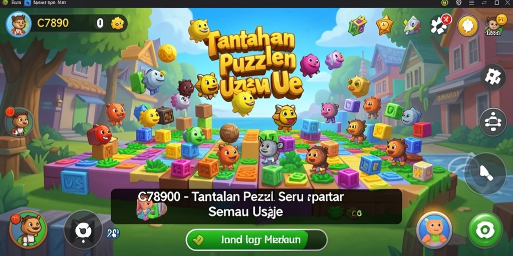 Tampilan permainan puzzle C7890 yang penuh warna dan menantang.