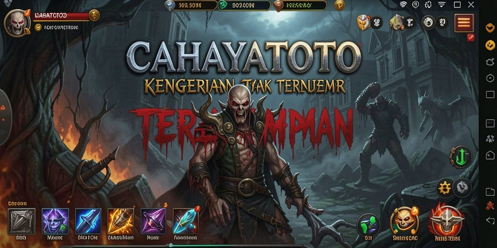 Screenshot gameplay menegangkan CAHAYATOTO di tengah kegelapan.