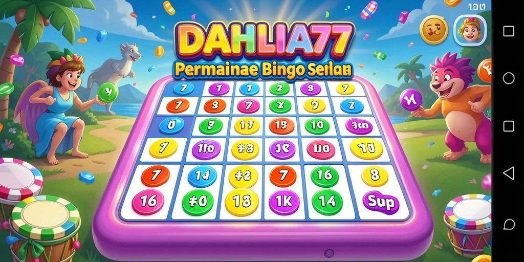 Tampilan gameplay Bingo DAHLIA77 yang menarik dan interaktif.