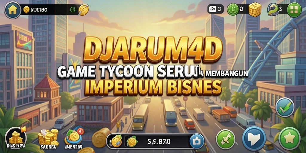 Screenshot utama DJARUM4D menampilkan gameplay menarik dalam membangun bisnis.