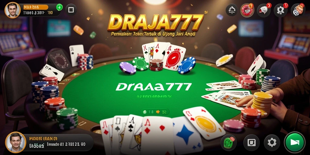 Screenshot gameplay DRAJA777 menampilkan aksi seru permainan Poker.