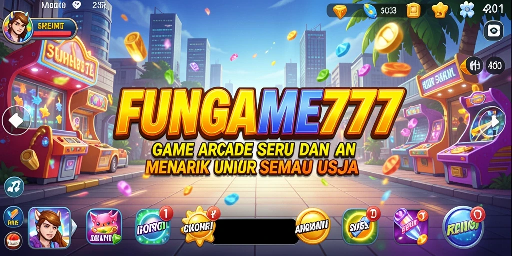Tampilan gameplay seru dan menantang dari FUNGAME777.