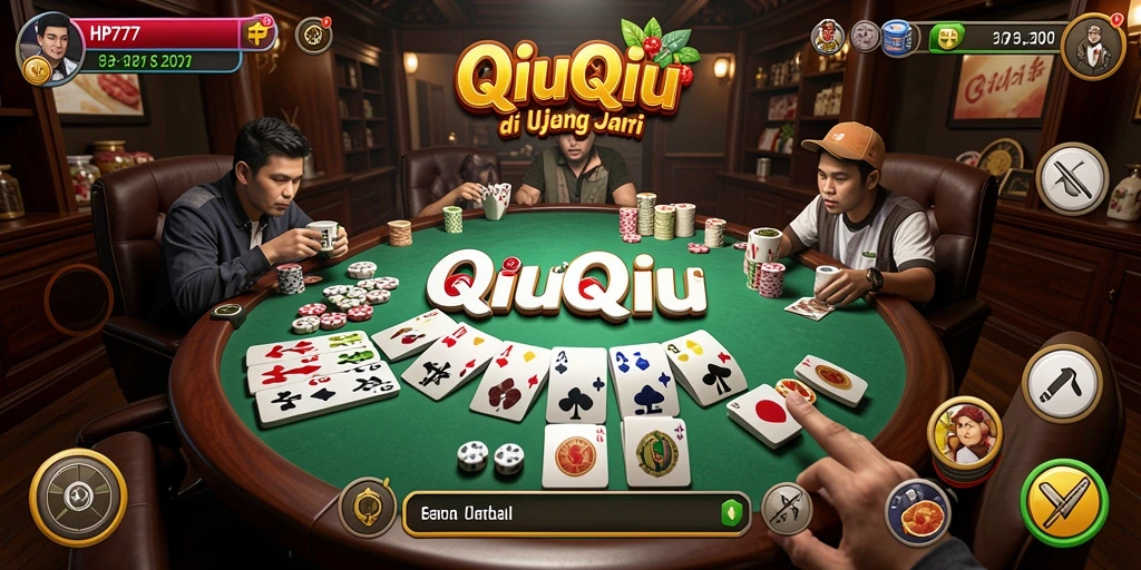 Tampilan utama gameplay QiuQiu di HP777 yang menarik.