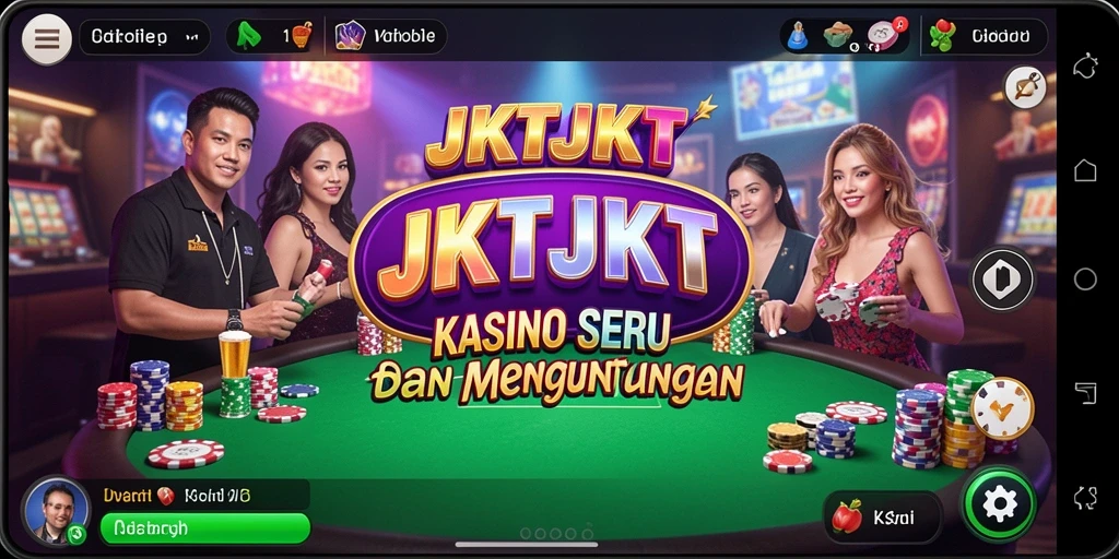 Tampilan gameplay menarik dari JKTJKT dengan fitur kasino yang seru.