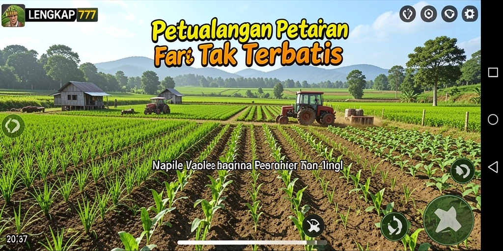 Screenshot utama LENGKAP777 menunjukkan aktivitas bercocok tanam yang menarik.