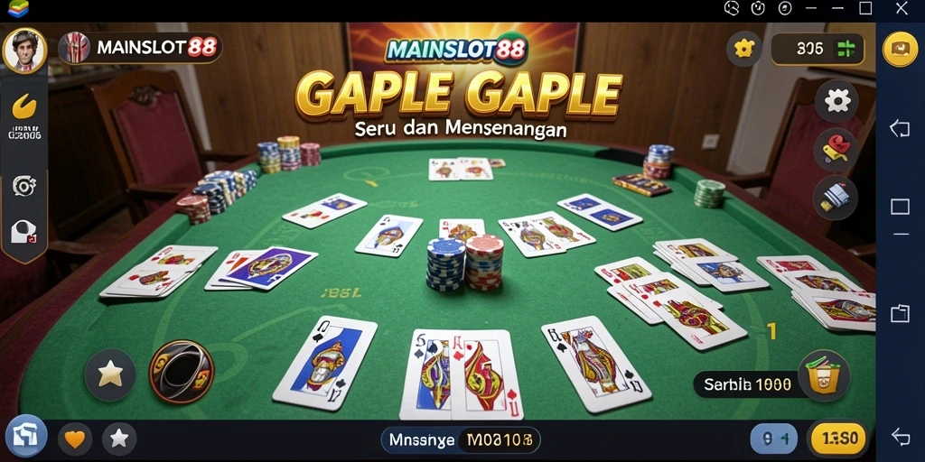 Tampilan gameplay seru dalam MAINSLOT88, nikmati permainan Gaple.