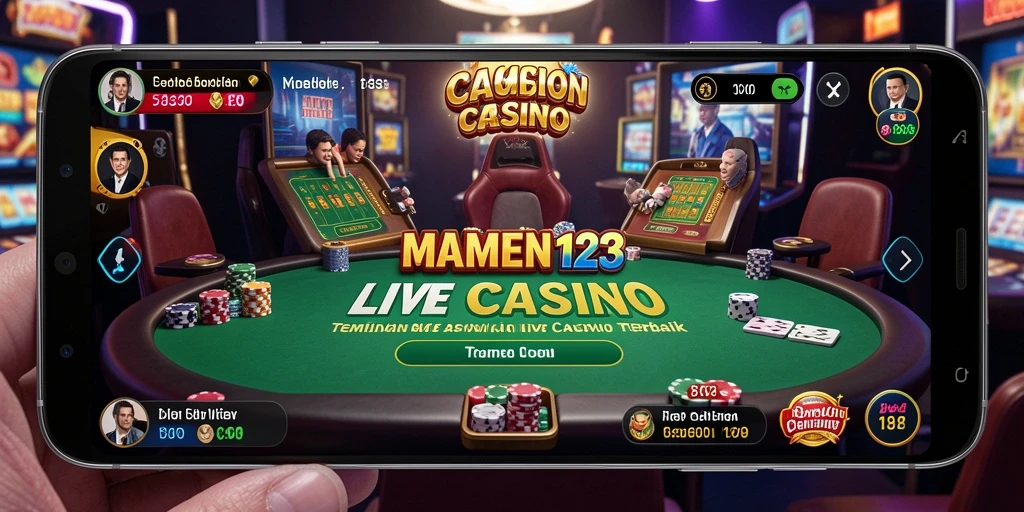 Screenshot gameplay MAMEN123 yang mendebarkan dalam suasana Live Casino.