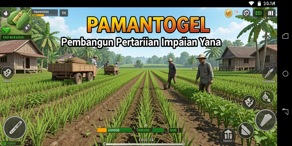 Gameplay menarik dalam PAMANTOGEL dengan pertanian yang indah.