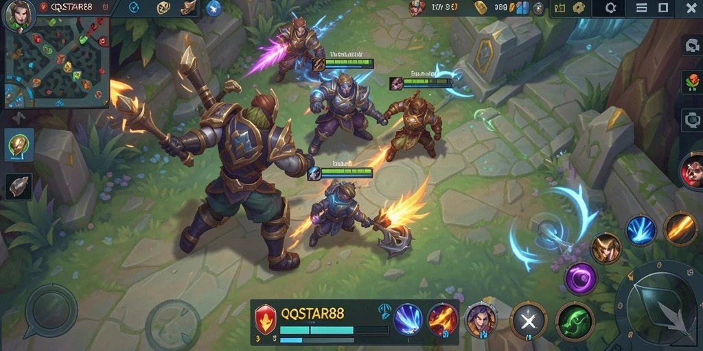 Tampilan gameplay seru dan dinamis di QQSTAR88.