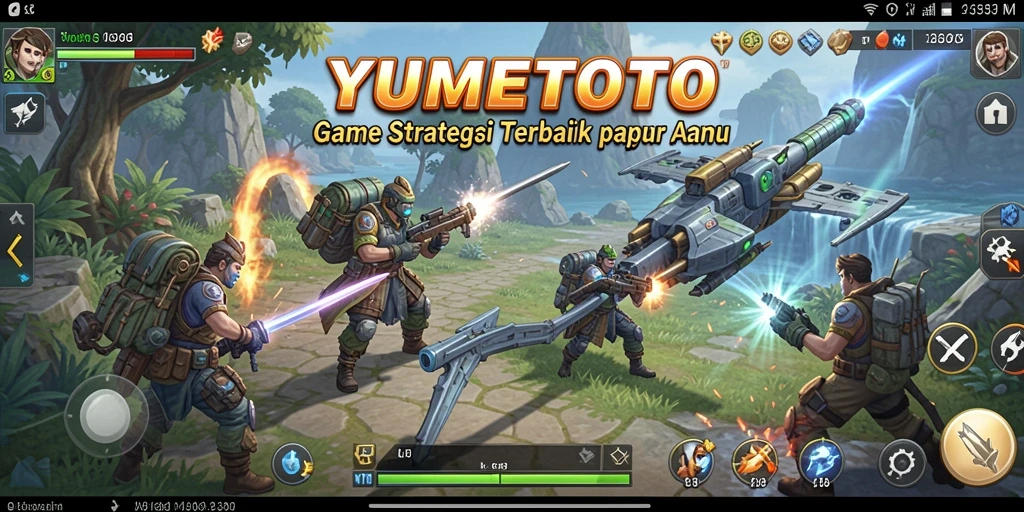 Screenshot YUMETOTO menampilkan aksi pertarungan dan strategi gameplay yang menarik.